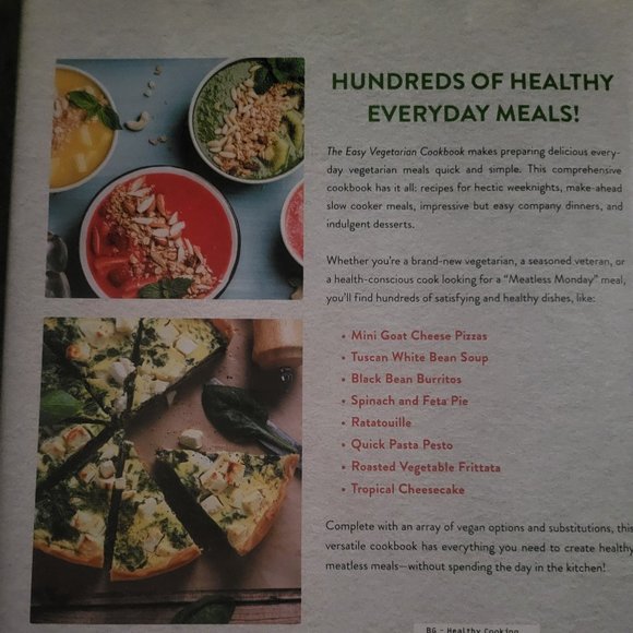✨️The Easy Vegetarian Cookbook : 300 Fresh and Flavorful Recipes by Jay - Picture 2 of 2